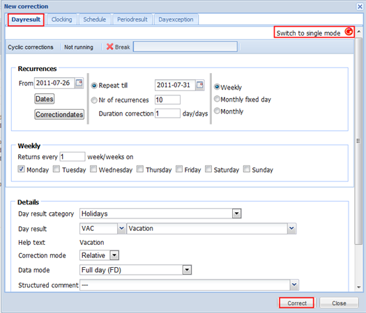 Change to cyclic mode_English