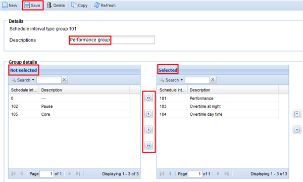 Day schedule interval type group example_English