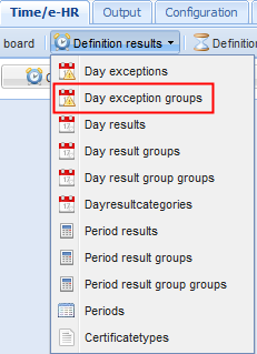 Day exception group screen_English