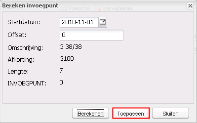 Apply workplan cyclus point