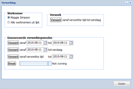 popup process screen