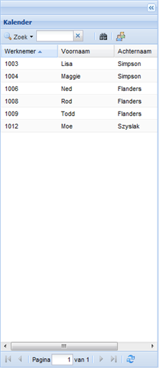 Selection list in Calendar